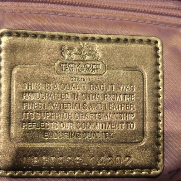 Coach Leopard Gray Metallic Black Purple - Picture 7 of 7